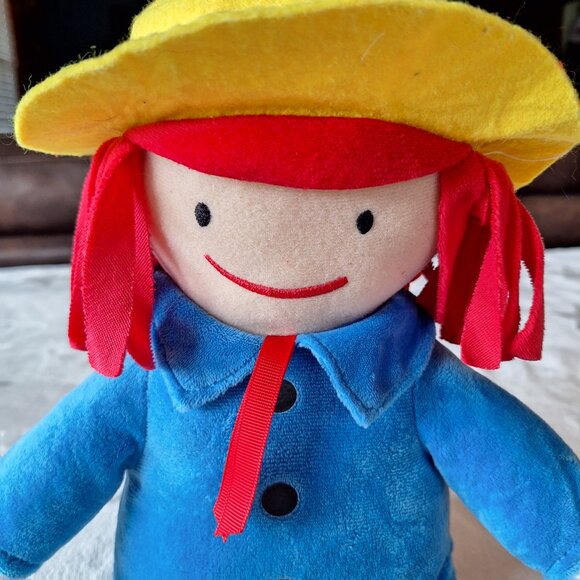 Kohls Cares Madeline Plush 12" Stuffed Doll Toy in Blue Dress & Yellow Hat - Picture 2 of 9